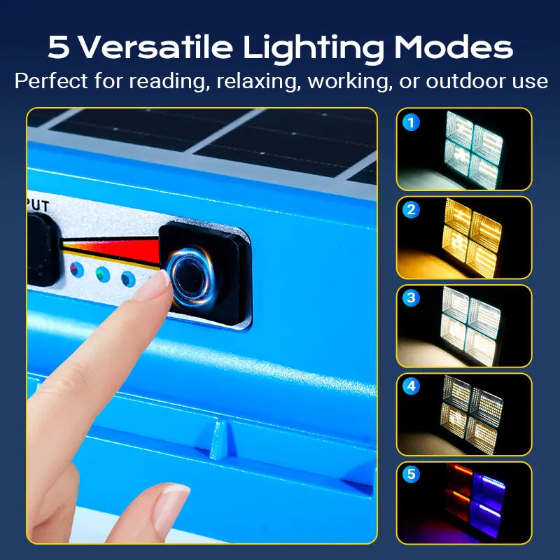 ☀️ Solar Rechargeable Heavy-Duty LED Work Light