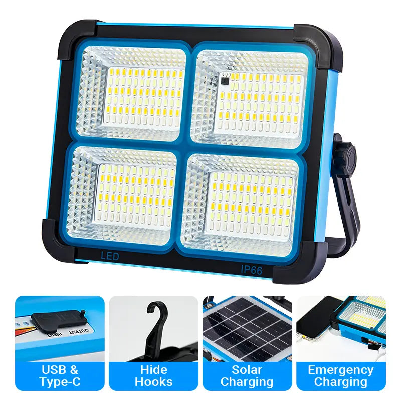 ☀️ Solar Rechargeable Heavy-Duty LED Work Light