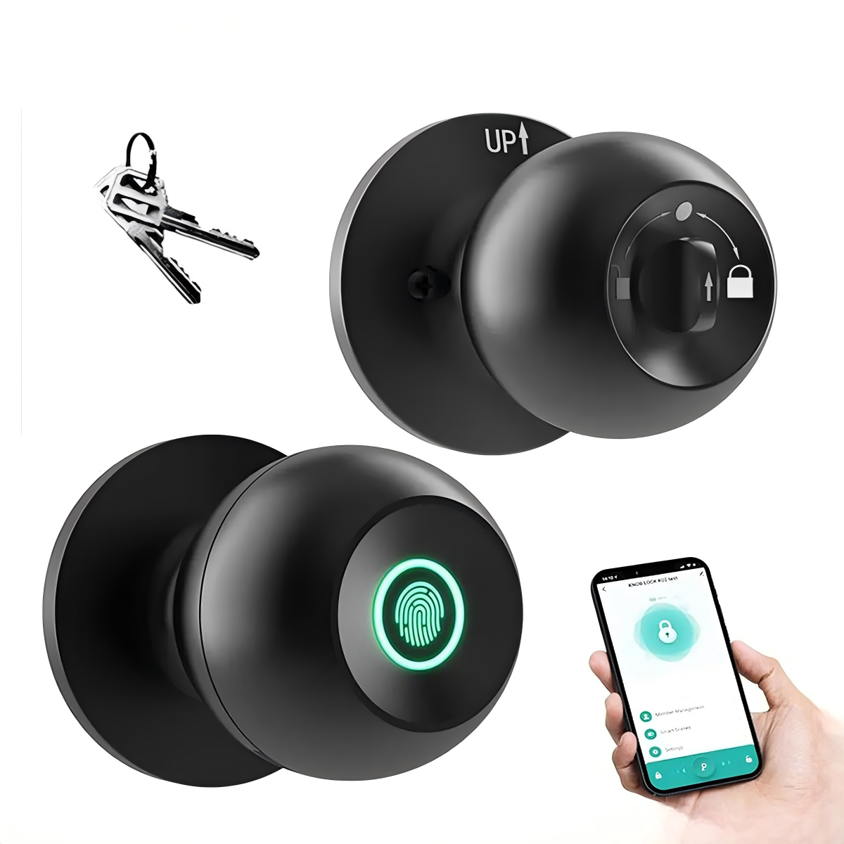 🔐 Fingerprint Smart Door Lock Knob