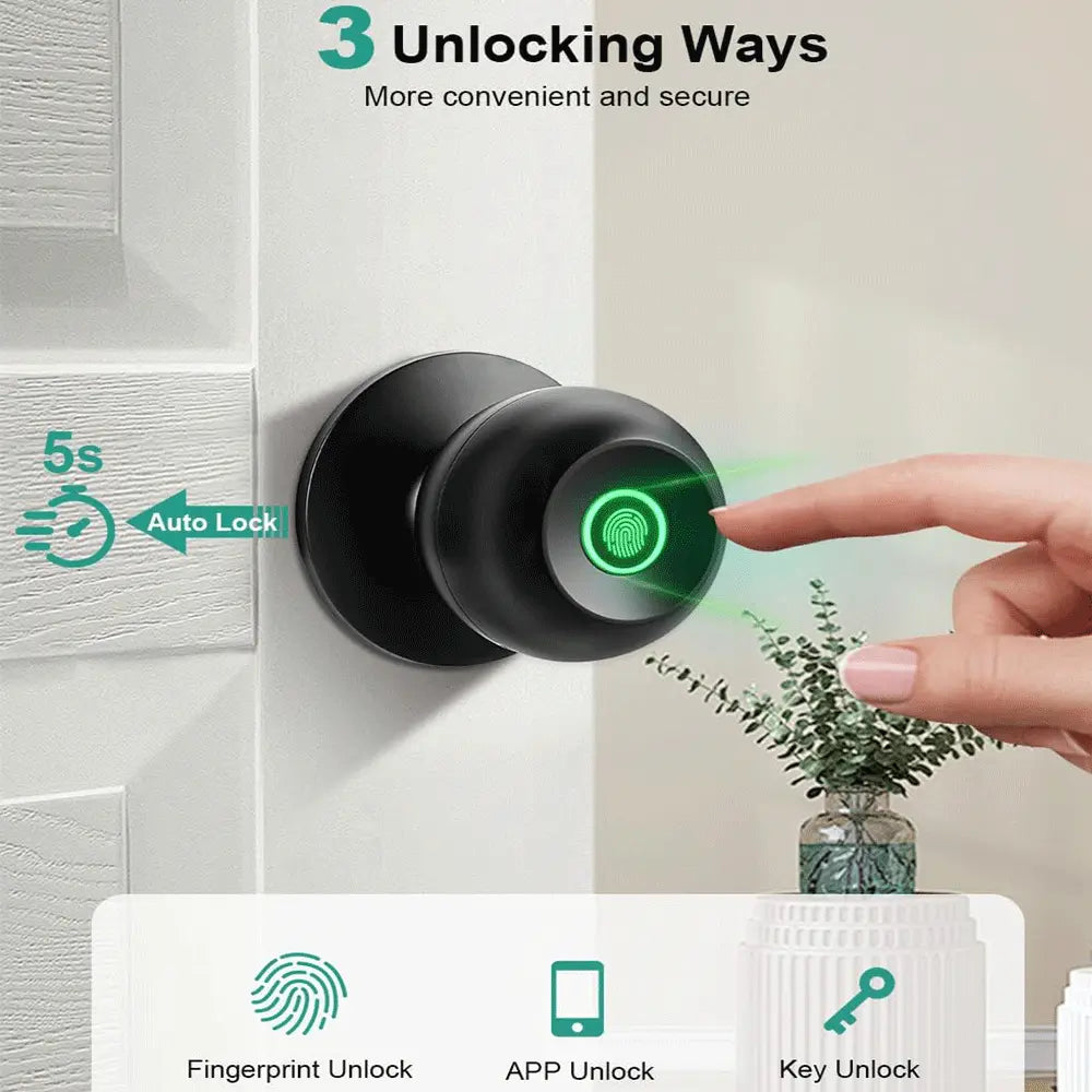 🔐 Fingerprint Smart Door Lock Knob