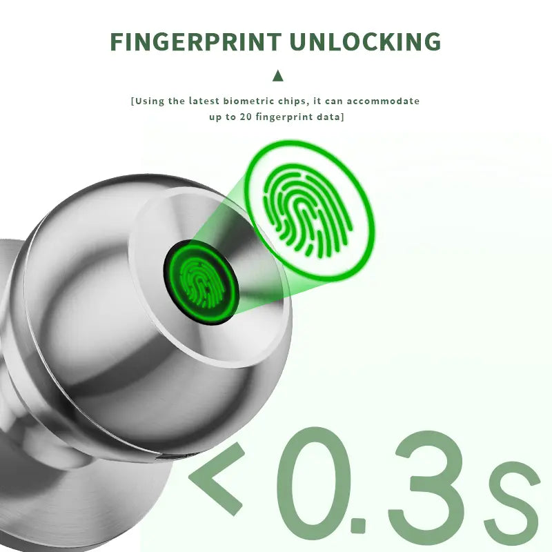 🔐 Fingerprint Smart Door Lock Knob