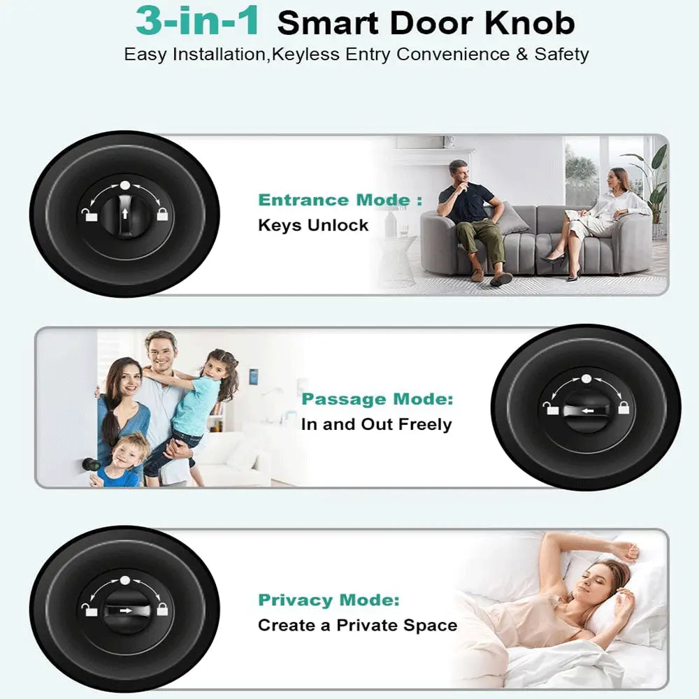 🔐 Fingerprint Smart Door Lock Knob