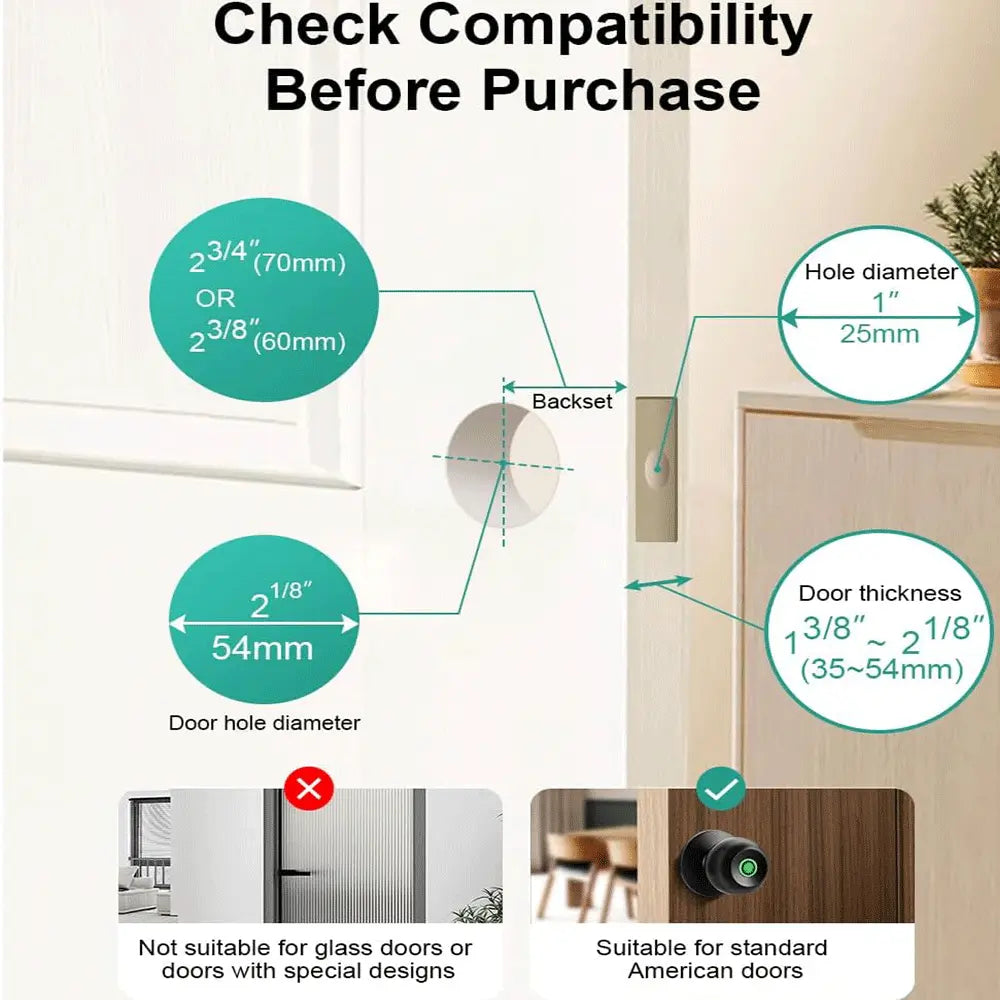 🔐 Fingerprint Smart Door Lock Knob