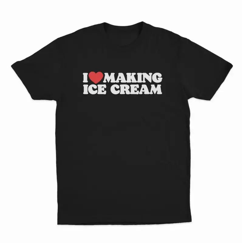 "I Love Making Ice Cream" Couples Cotton Crewneck Set