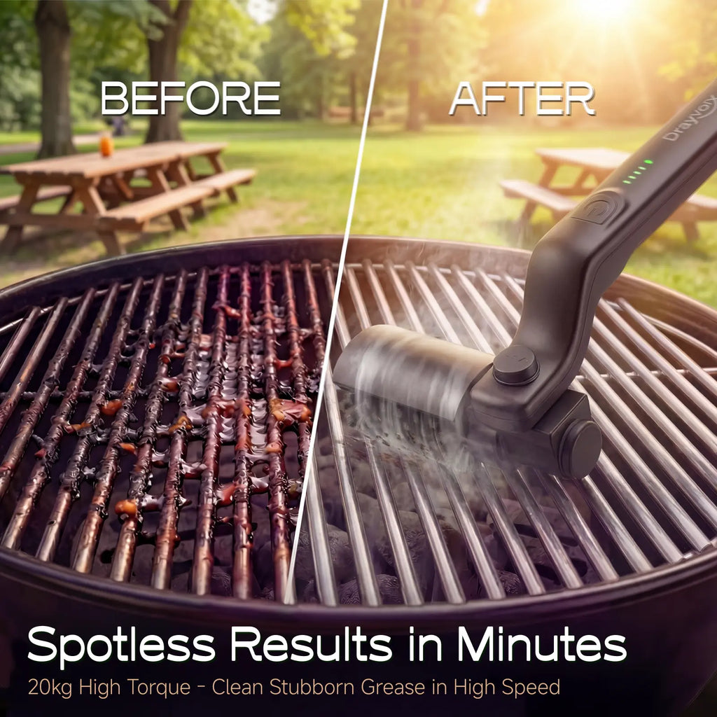 Drayvorx Cordless Electric Grill Brush & BBQ Cleaner Set