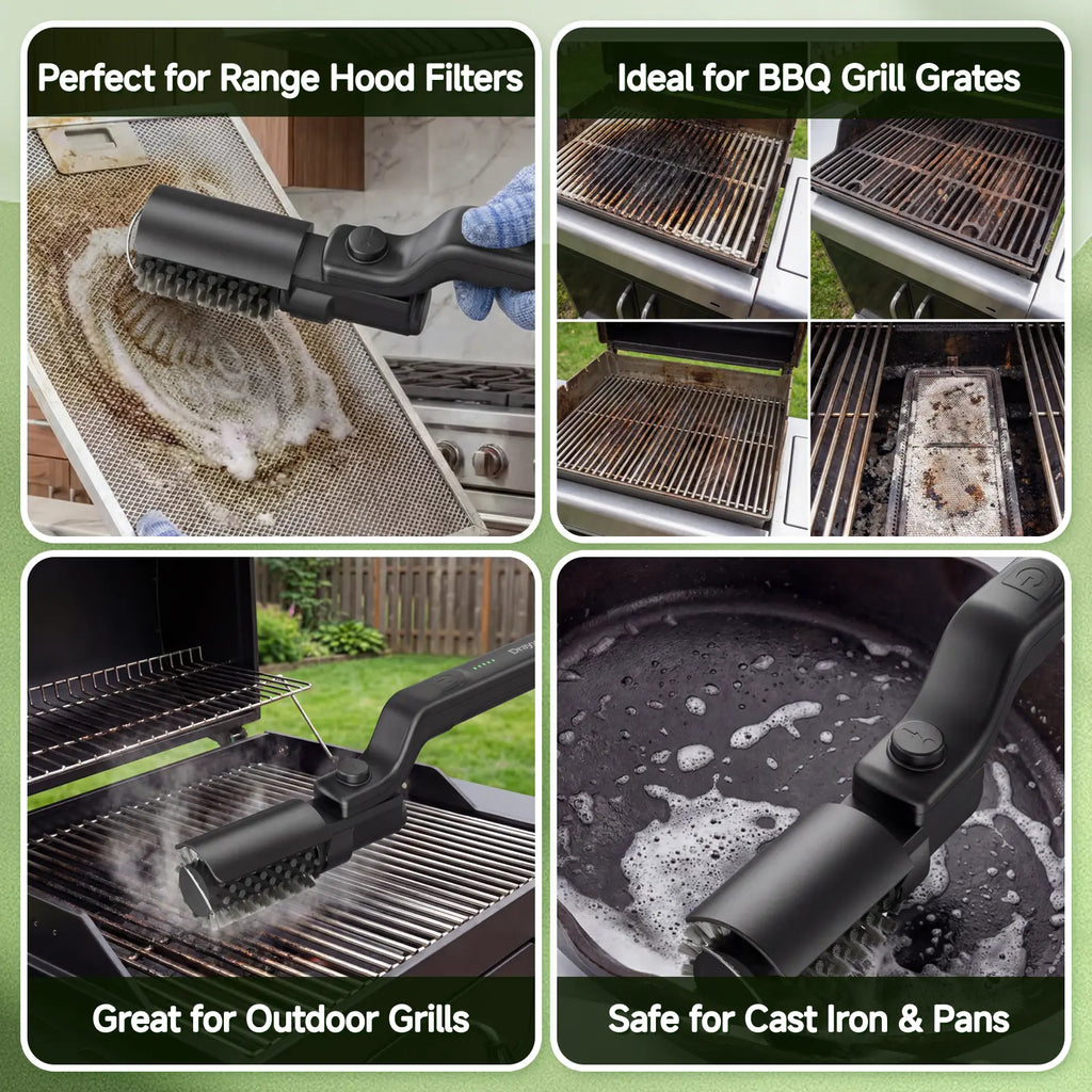 Drayvorx Cordless Electric Grill Brush & BBQ Cleaner Set