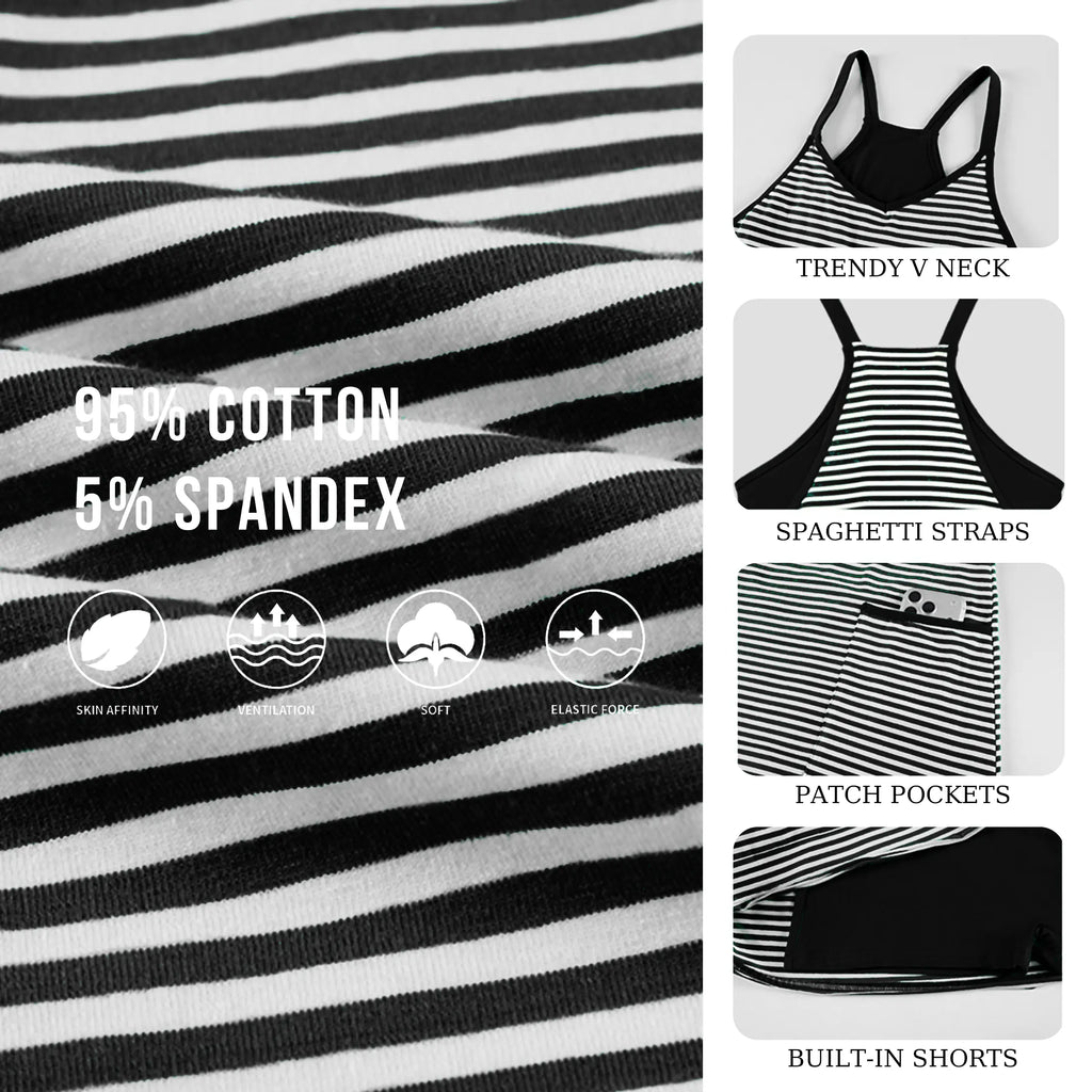 Women's Summer Sleeveless 4th of July Athletic Mini Dress