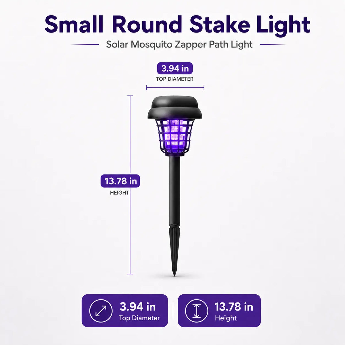 Solar Mosquito Zapper Light & Garden Stake Lamp