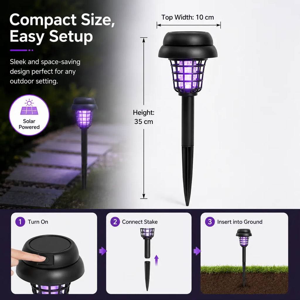 Solar Mosquito Zapper Light & Garden Stake Lamp