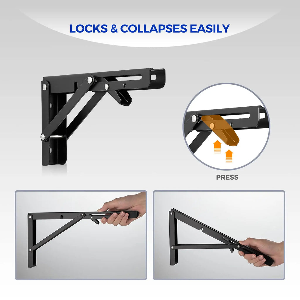 Heavy Duty Collapsible Folding Shelf Brackets