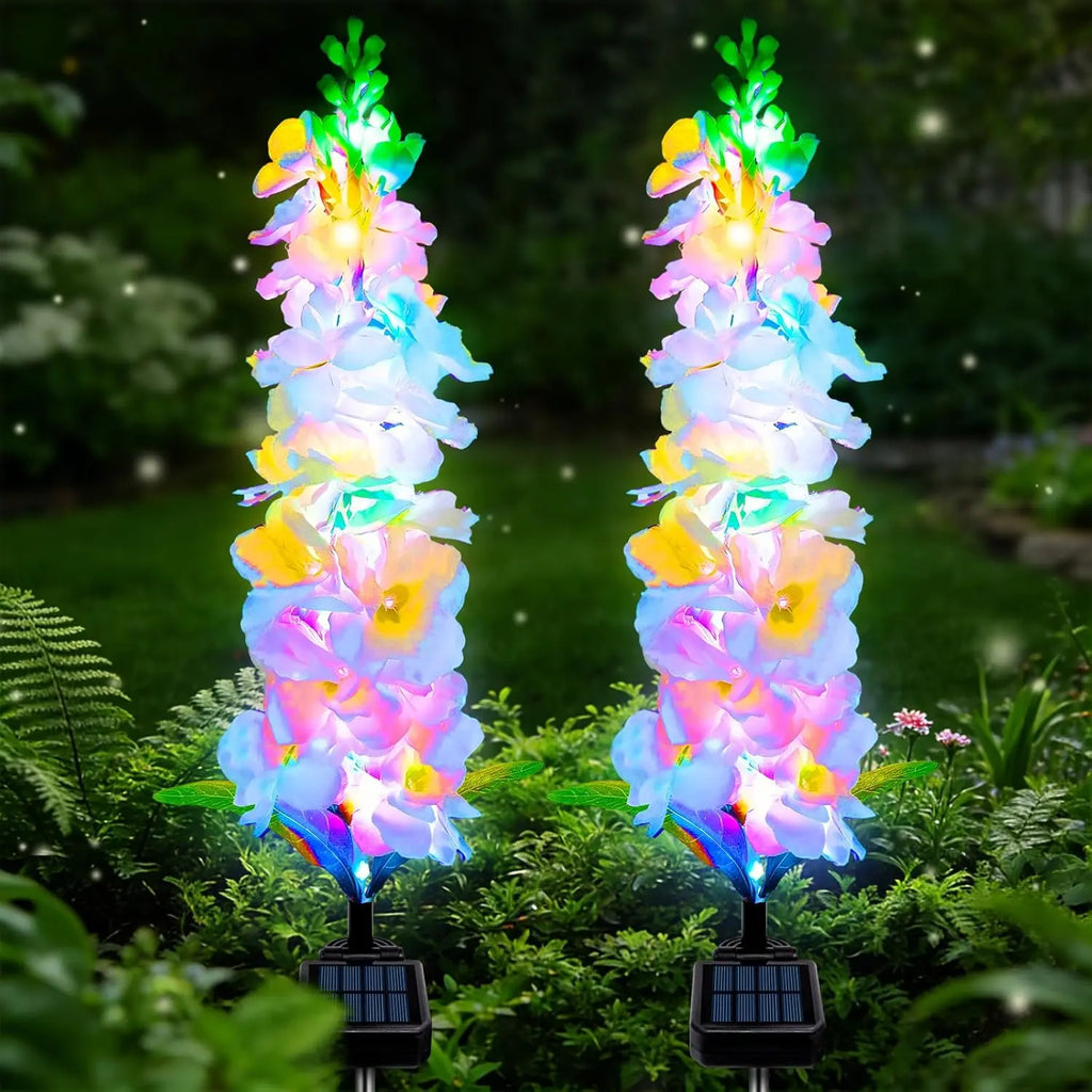 Upgraded Delphinium Solar Outdoor Garden Lights