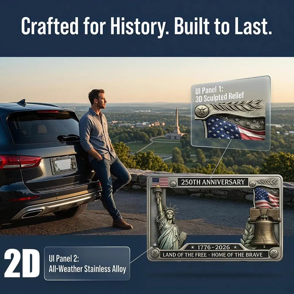 250th Anniversary Commemorative American License Plate Frame
