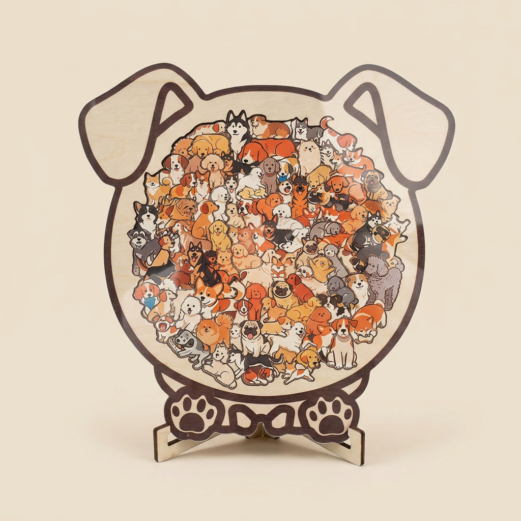 "A Thousand Cats" Wooden Jigsaw Puzzle