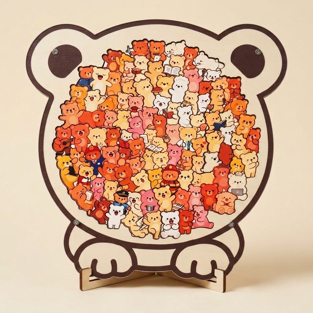 "A Thousand Cats" Wooden Jigsaw Puzzle