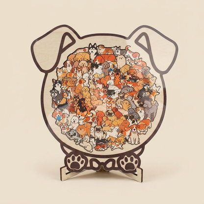 "A Thousand Cats" Wooden Jigsaw Puzzle