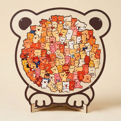 "A Thousand Cats" Wooden Jigsaw Puzzle