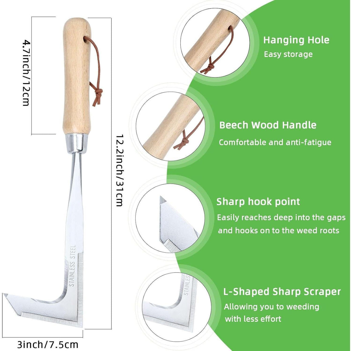 Stainless Steel Crack Weeder Tool 🌿
