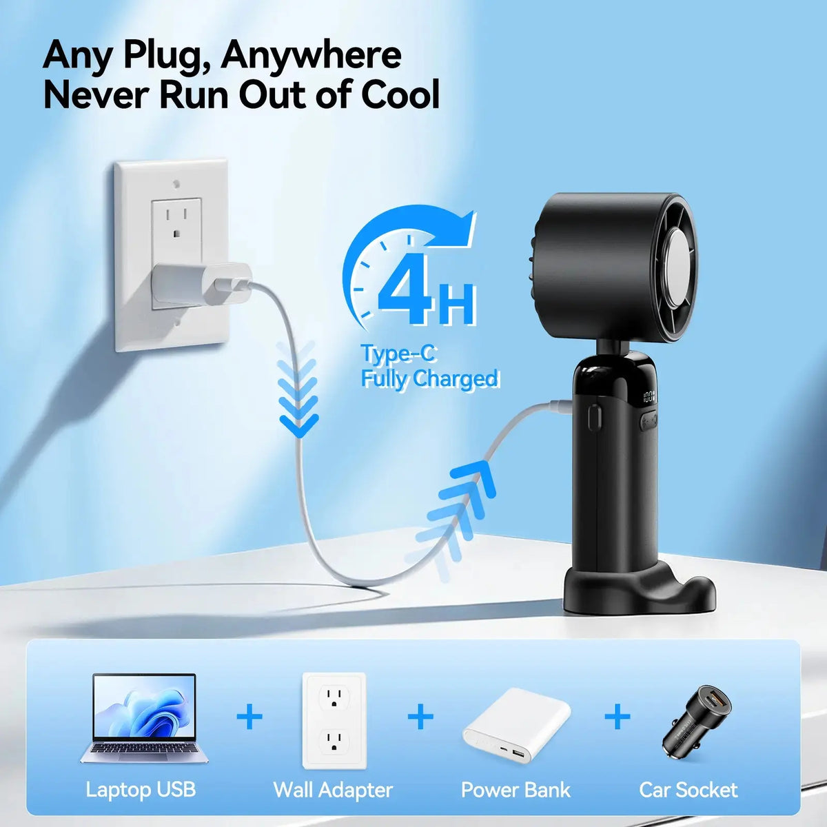 Upgraded Multifunction Portable Turbo Fan 🌬️❄️