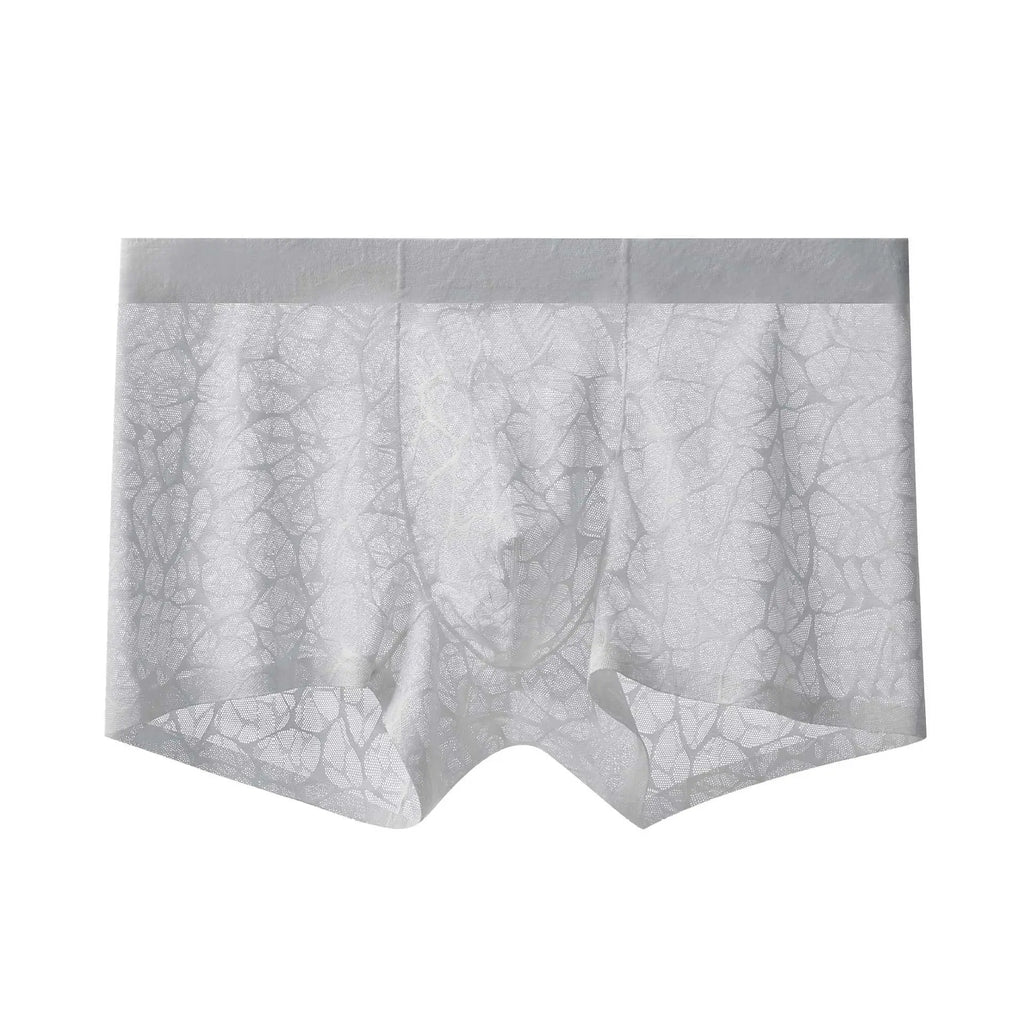 Men's Leopard Lace Ice Silk Boxer Briefs (4-Pack) ?✨
