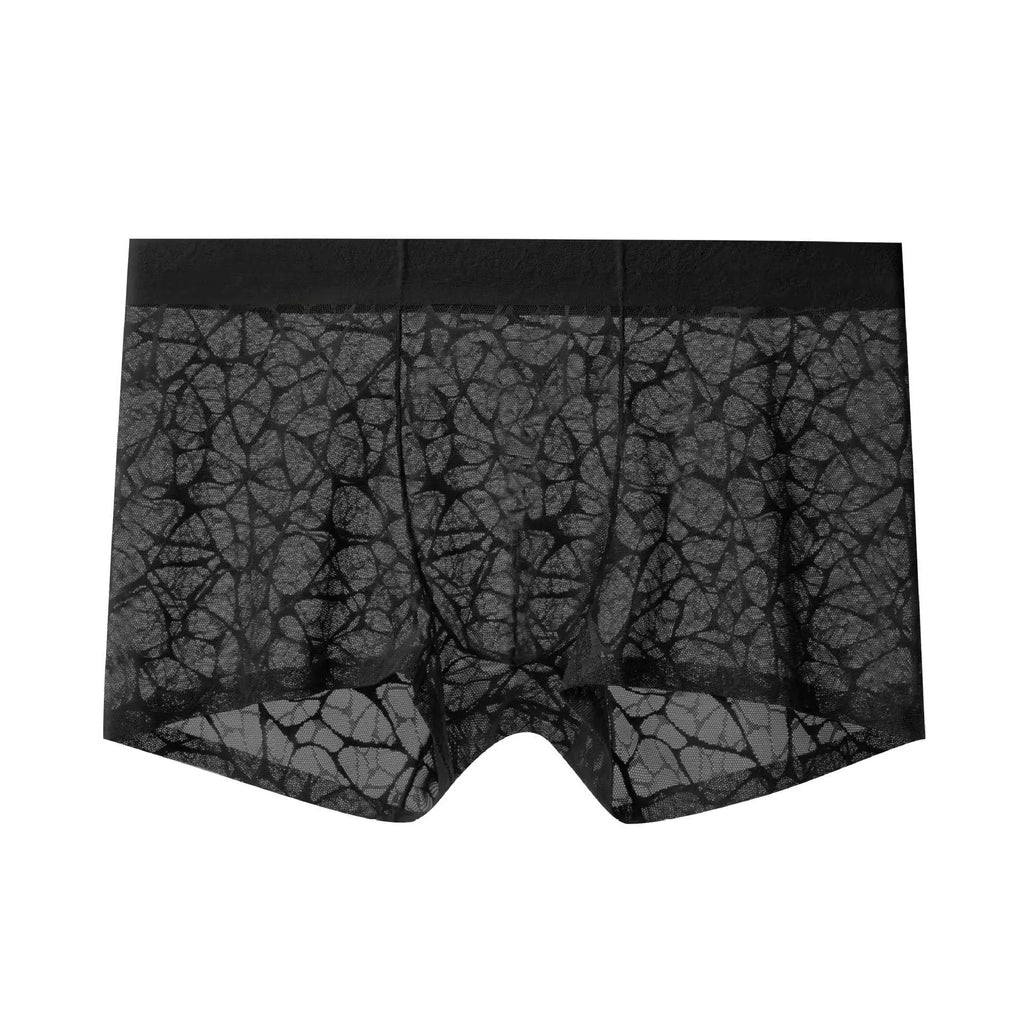 Men's Leopard Lace Ice Silk Boxer Briefs (4-Pack) ?✨