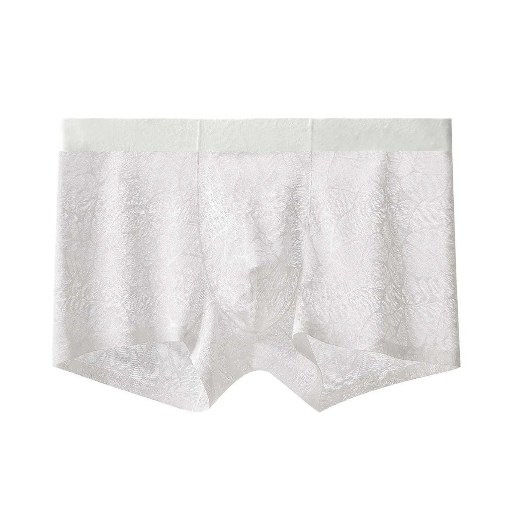 Men's Leopard Lace Ice Silk Boxer Briefs (4-Pack) ?✨
