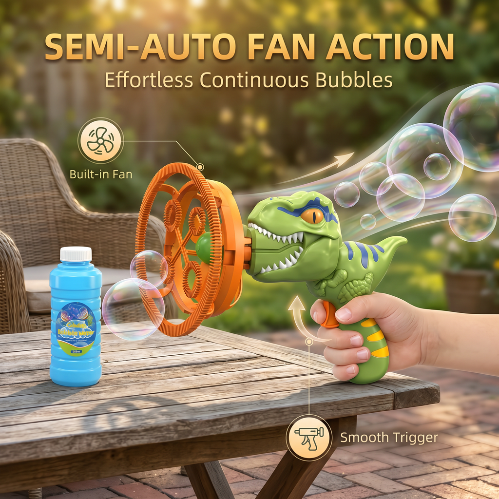Semi-Automatic Fan Bubble Machine Toy