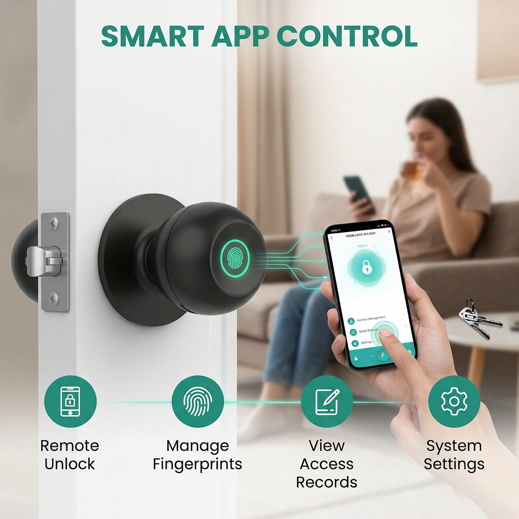 🔐 Fingerprint Smart Door Lock Knob
