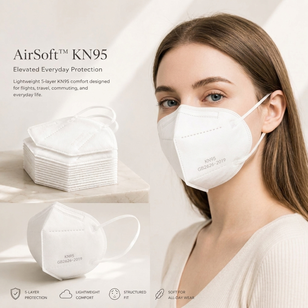 AirSoft™ KN95🛡️5-layer Breathable Design
