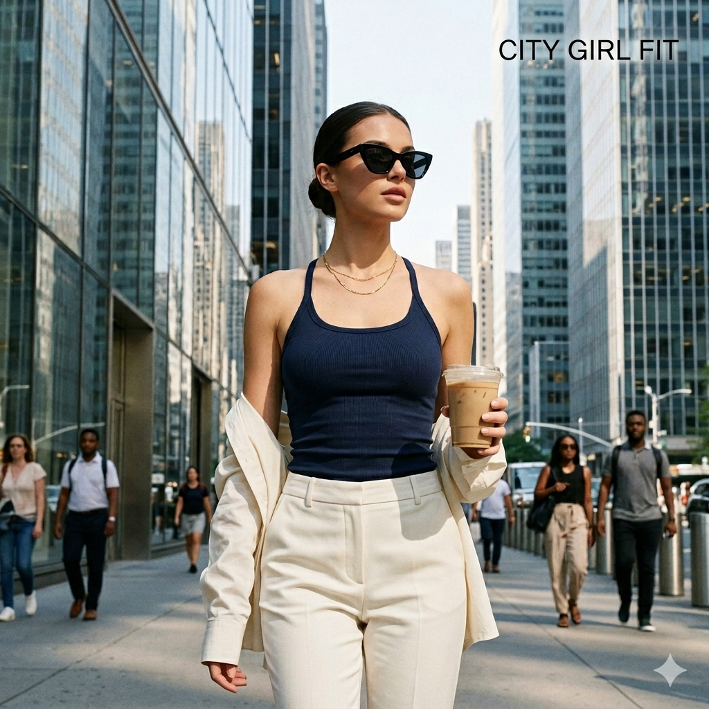 🔥Women's Summer Sexy Slim Fit Ribbed Tank Top with Built-in Bra, ✨U-Neck Sleeveless Casual Crop Top for Hot Girl Aesthetic⏳