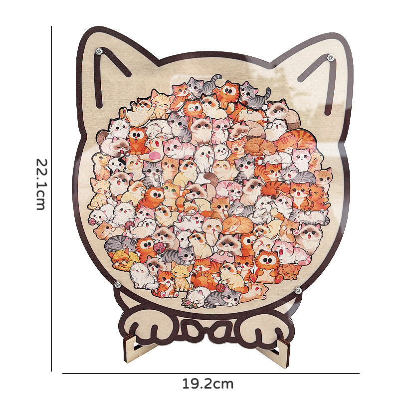 "A Thousand Cats" Wooden Jigsaw Puzzle