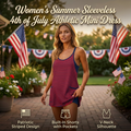 Women's Summer Sleeveless 4th of July Athletic Mini Dress