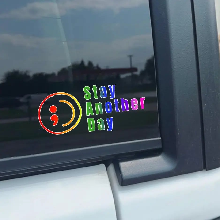 💥Buy 1 Get 1 Free -🎗️🚗 SAD Mental Health Awareness Car Decal