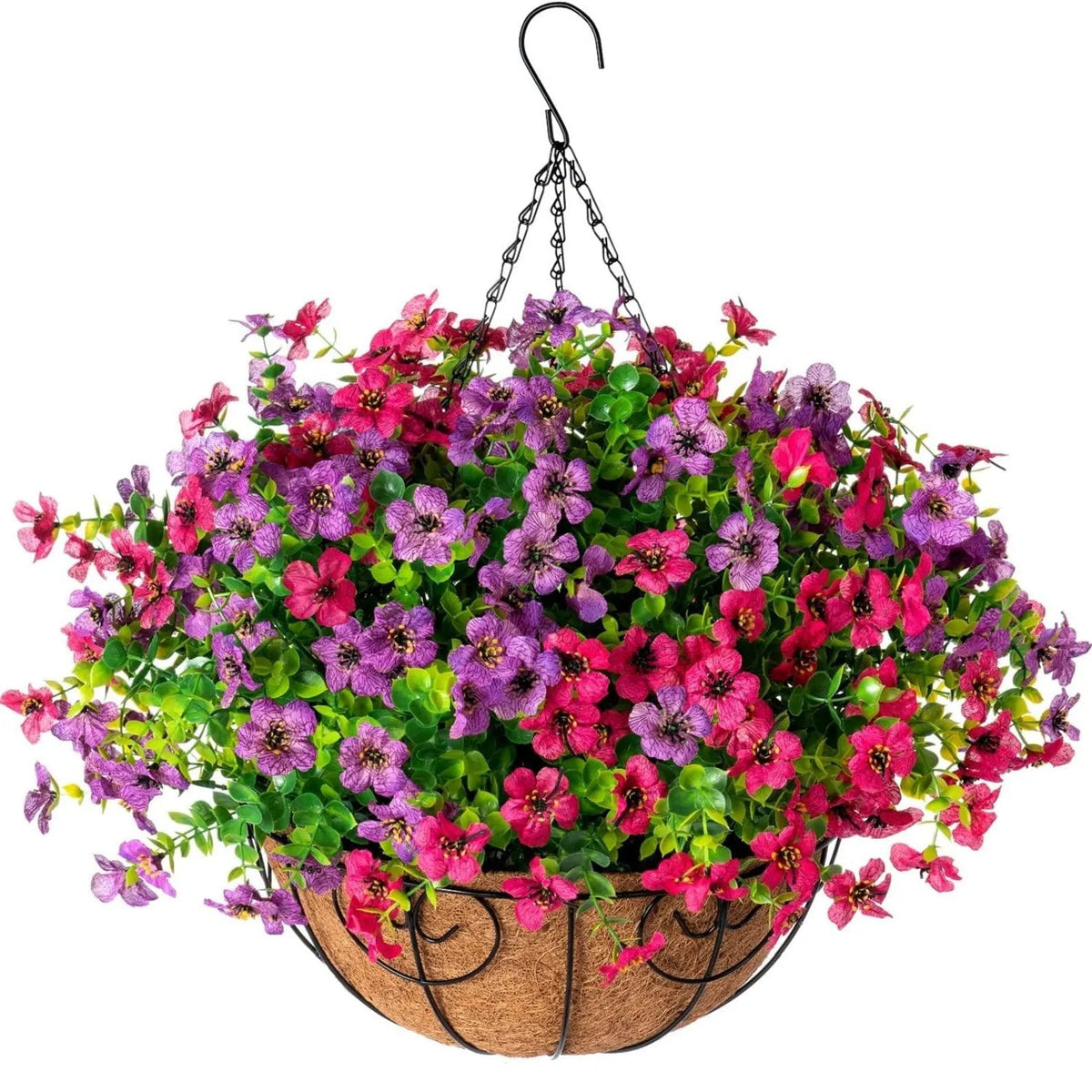 🔥Artificial Hanging Flower Basket🌸No Watering, No Wilting💧Everlasting Beauty for Your Home