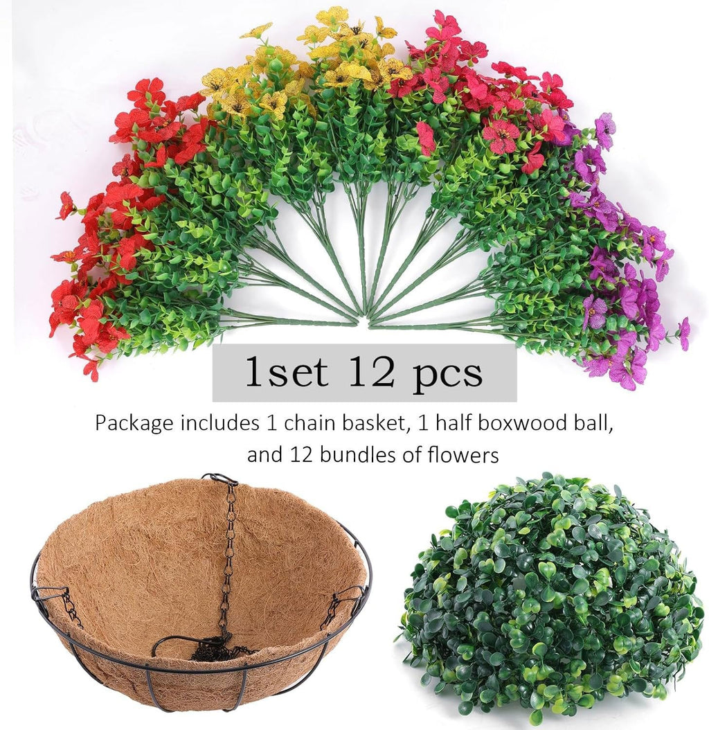 🔥Artificial Hanging Flower Basket🌸No Watering, No Wilting💧Everlasting Beauty for Your Home
