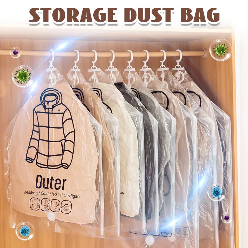⏳Hanging Vacuum Storage Bags for Closets - Save 75% Space Instantly