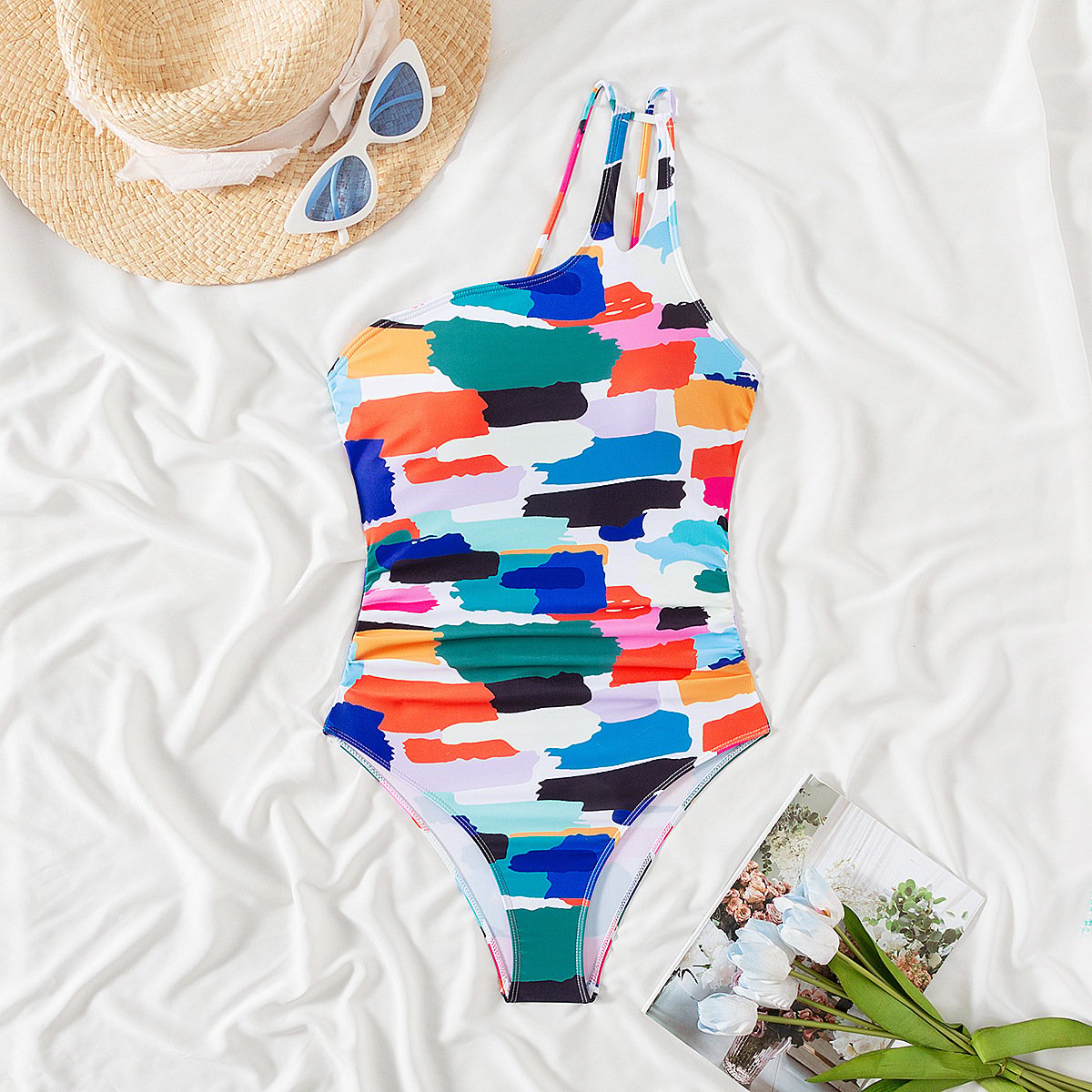 🩱One Shoulder One Piece Swimsuit🏖️