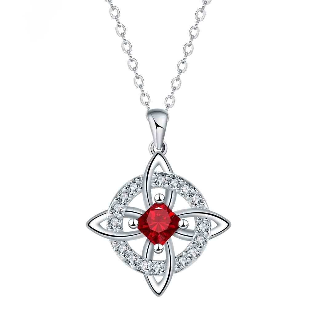 Mystical Birthstone Witches Knot Necklace –🔮💞Protect Your Loved Ones