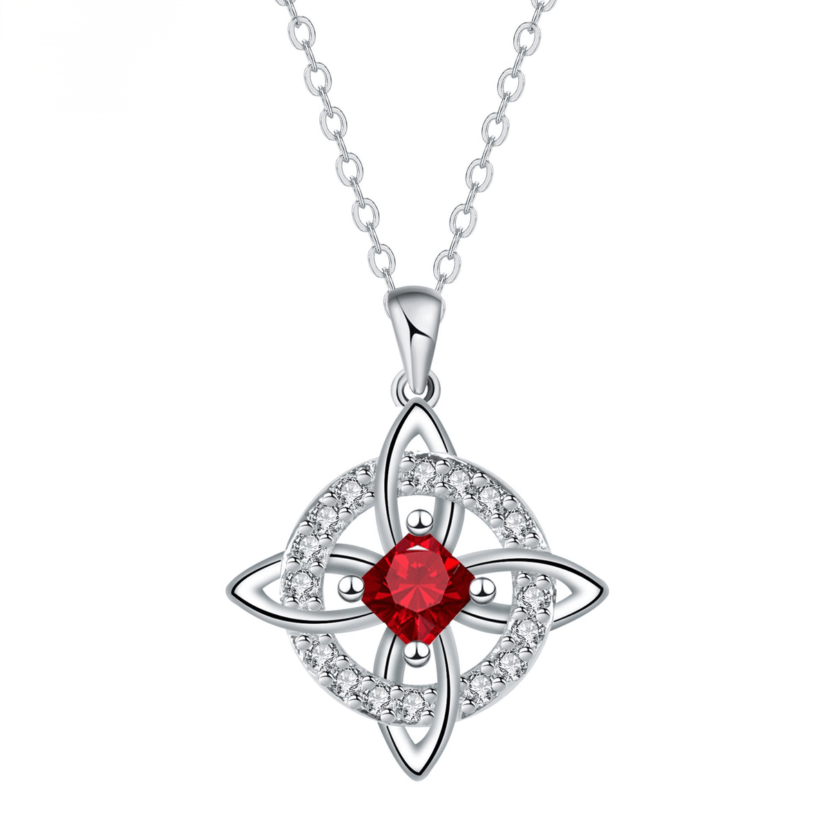 Mystical Birthstone Witches Knot Necklace –🔮💞Protect Your Loved Ones