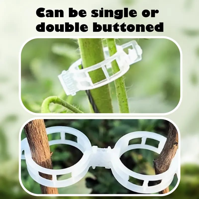 🌿 Grow Upright, Grow Stronger: 100-Pack Professional Plant Support Clips