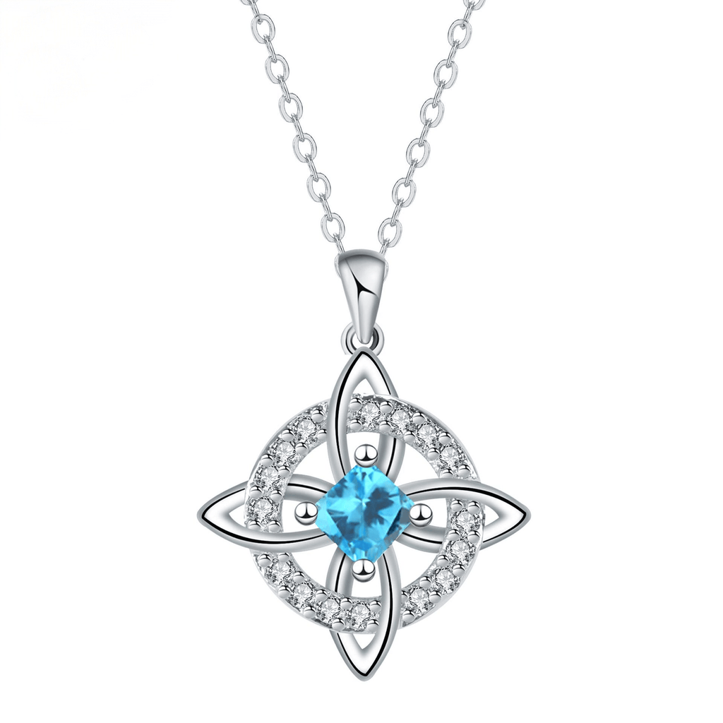 Mystical Birthstone Witches Knot Necklace –🔮💞Protect Your Loved Ones