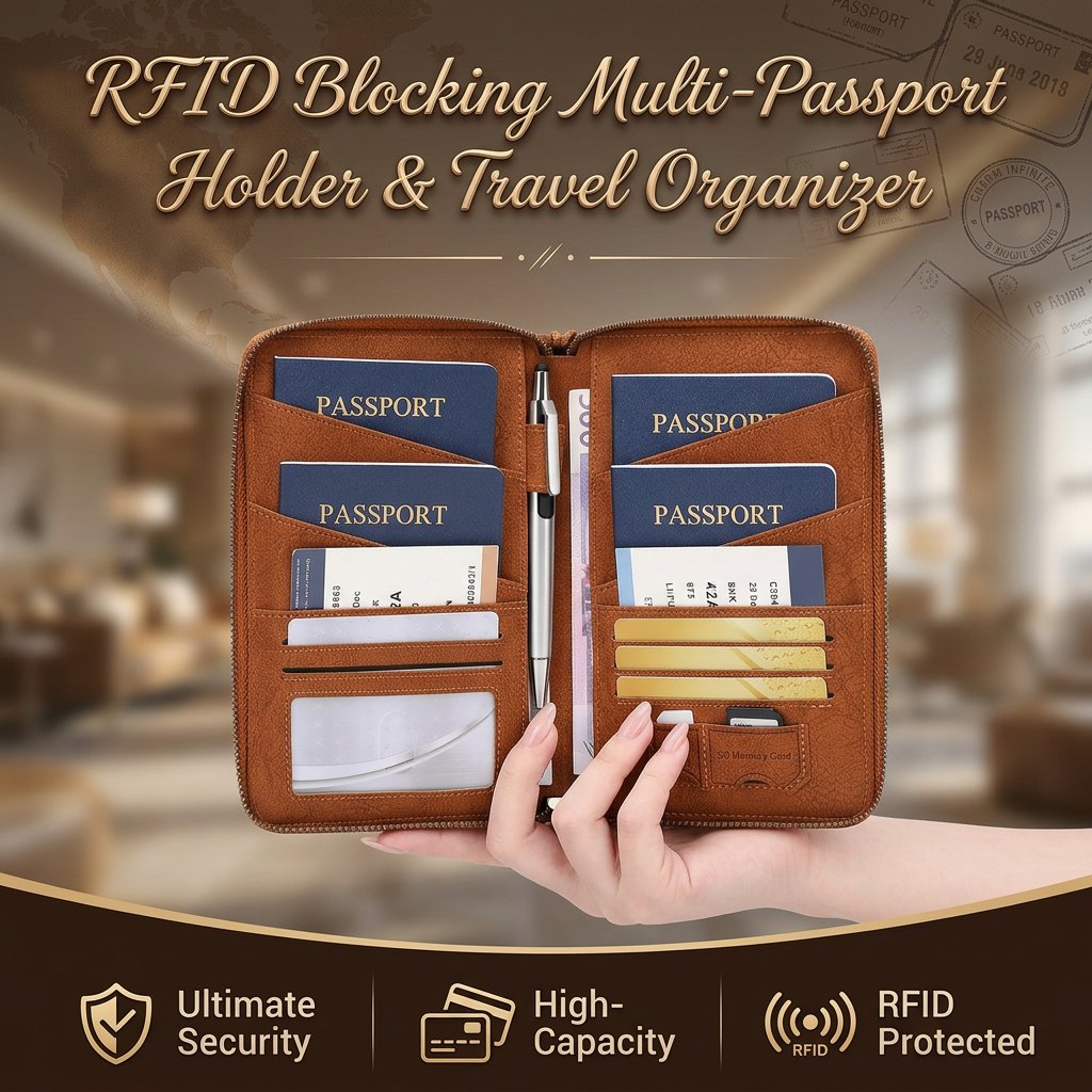 🔥Last Day 49% OFF - ✈️ RFID Blocking Multi-Passport Holder & Travel Organizer