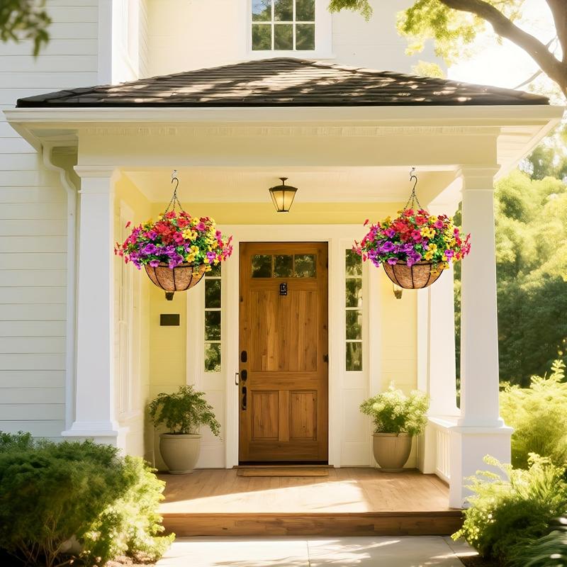 🔥Artificial Hanging Flower Basket🌸No Watering, No Wilting💧Everlasting Beauty for Your Home