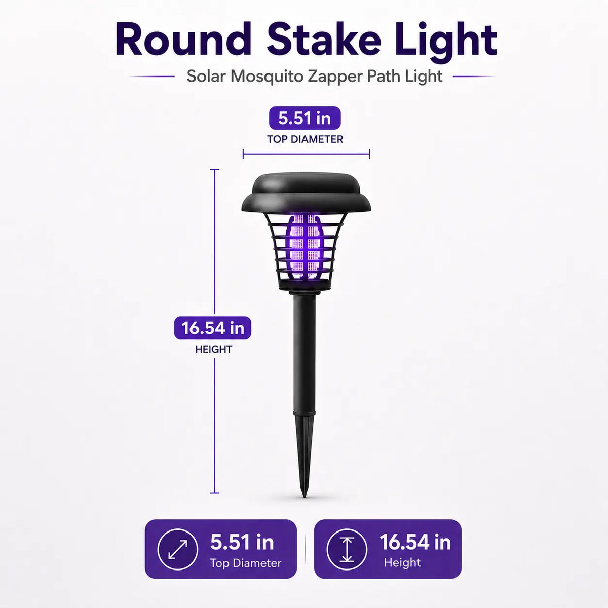 Solar Mosquito Zapper Light & Garden Stake Lamp