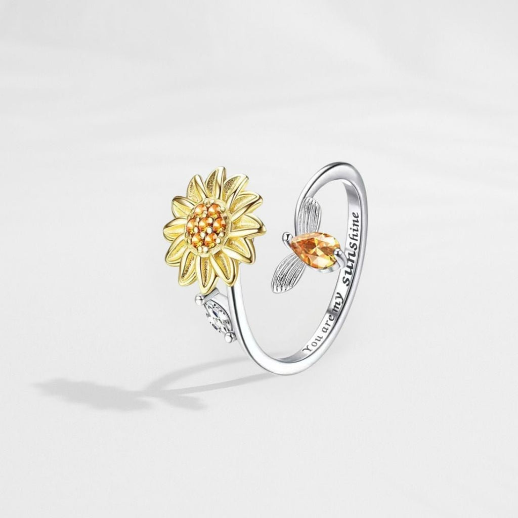 🔥Last Day 49% OFF -🌻 Sunflower Fidget Spinner Ring