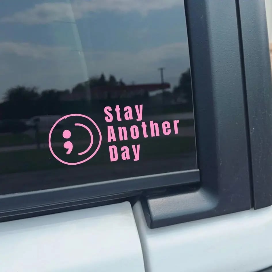 💥Buy 1 Get 1 Free -🎗️🚗 SAD Mental Health Awareness Car Decal