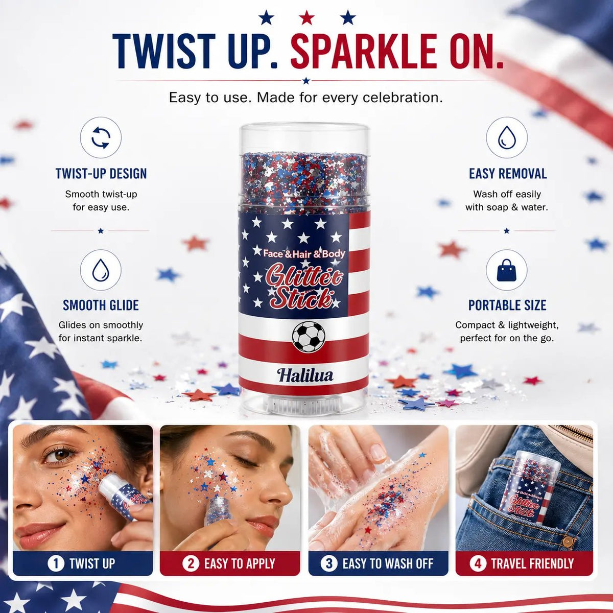 🔥Last Day 49% OFF -🎆 4th of July Glitter Stick