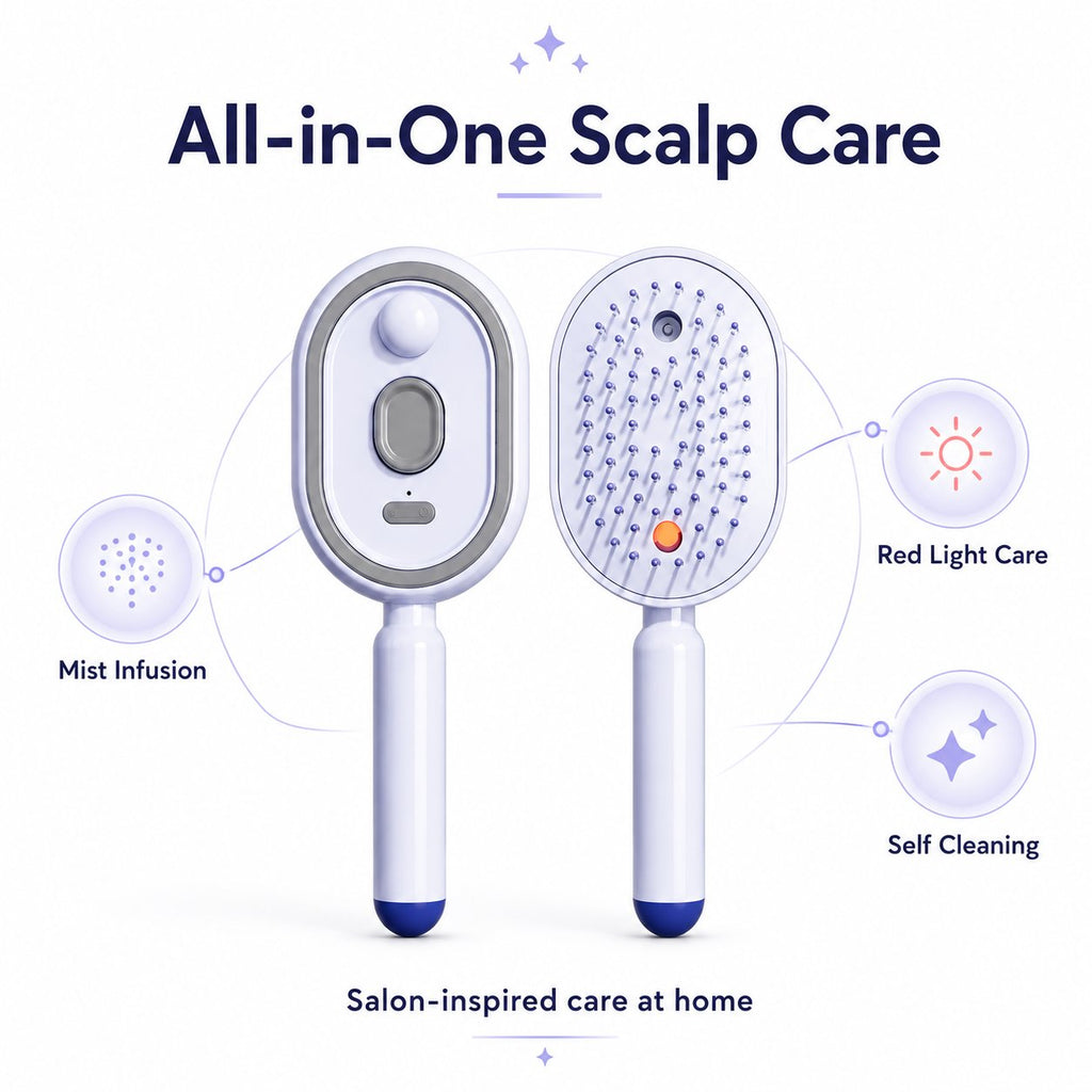 ✨ 3-in-1 Scalp Spa 💆 Red Light & Misting Care
