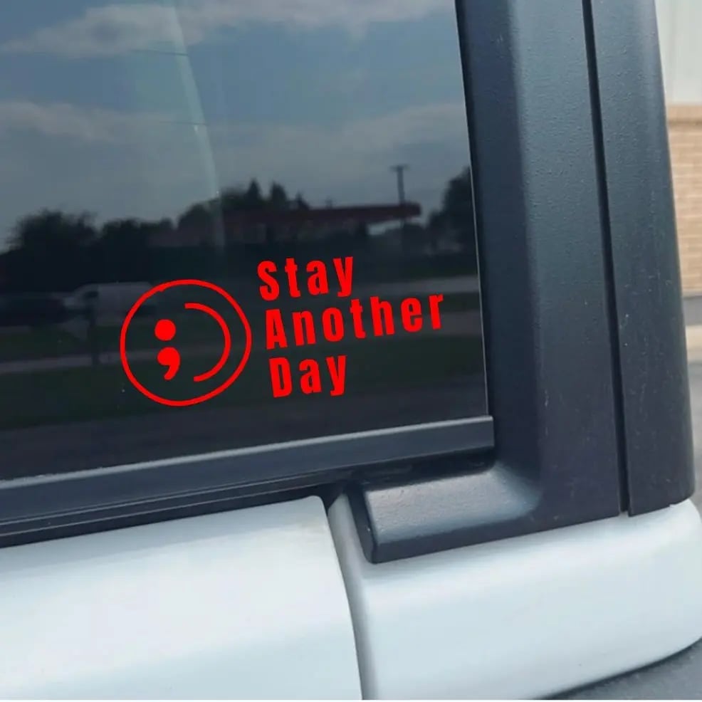 💥Buy 1 Get 1 Free -🎗️🚗 SAD Mental Health Awareness Car Decal