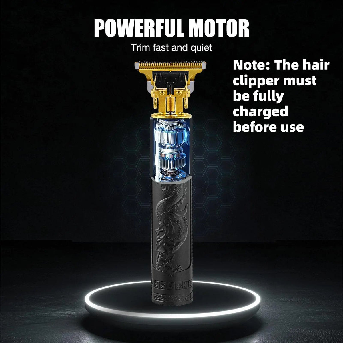 💈 Professional Cordless Zero-Gap T-Blade Trimmer