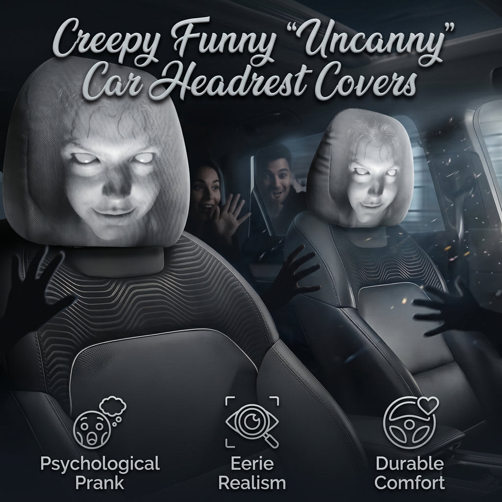 🔥LAST DAY 49% OFF-🤡 Creepy Funny "Uncanny" Car Headrest Covers
